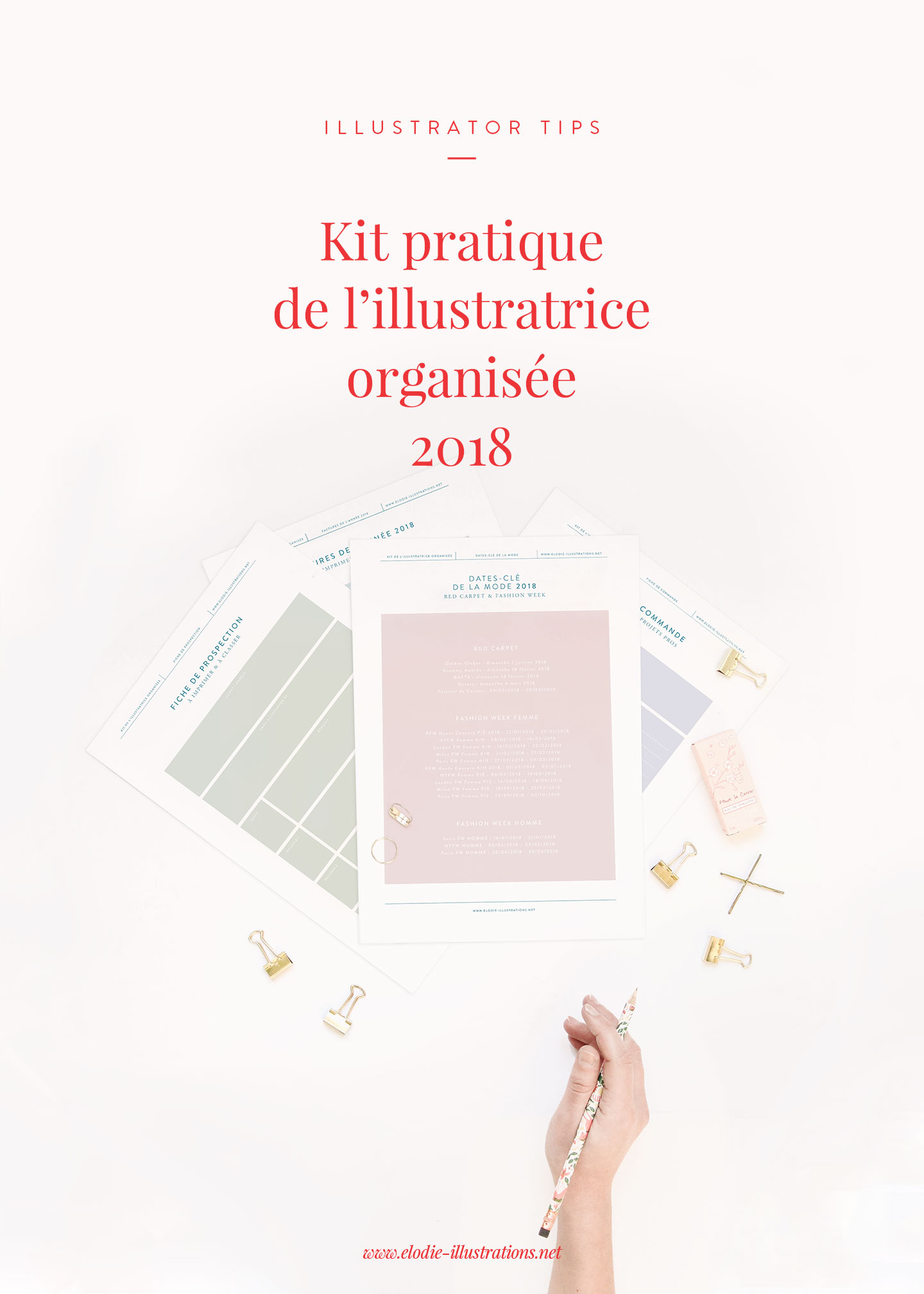 Kit de l'illustratrice organisée 2018 - Cliquez pour découvrir l'article